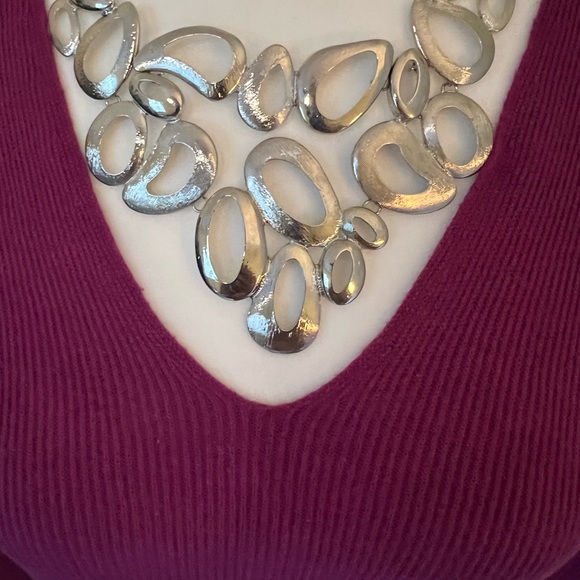 Splendid from Nordstrom Beautiful Raspberry Sweater, Knot Back, Rib, Medium - Picture 5 of 11